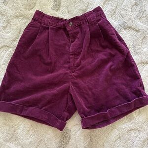 Vintage American Eagle purple corduroy shorts